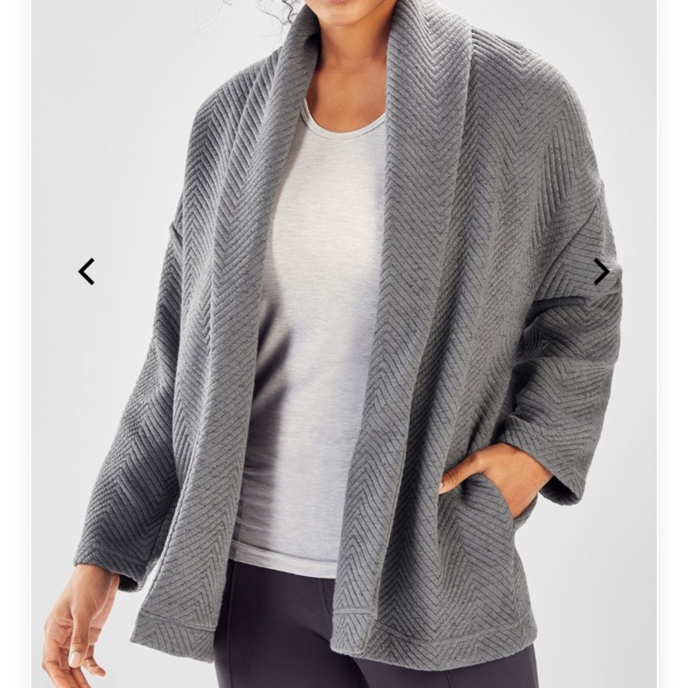 Fabletics gray cardigan